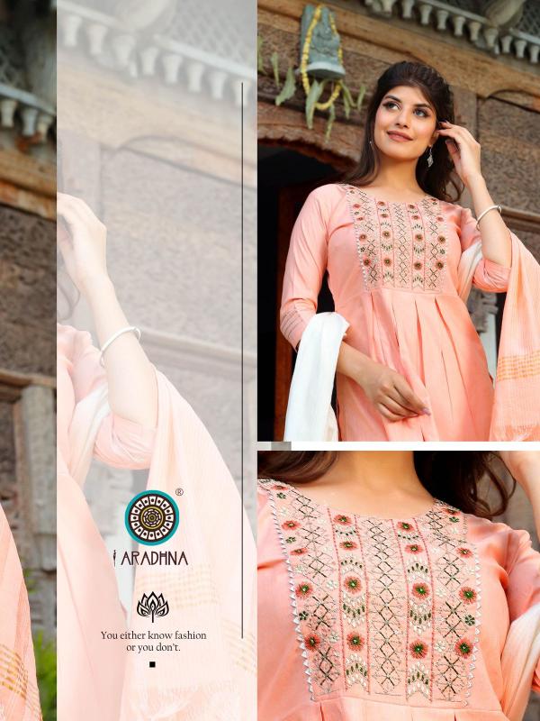 Aradhna Grace 2 Nayra  Cotton Designer Cut Kurti With Dupatta